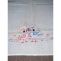 Vintage Embroidered baby Flat Sheet