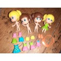 4 x Dolls - Dongguan - with removable clothing items