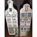 2 x Old Delft Houses - Handmade in Holland