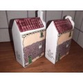 2 x Old Delft Houses - Handmade in Holland
