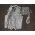 Angelino Silver Waistcoat Set - Size XXL