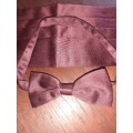 Maroon Cravateur Bow Tie and Cummerbund - Size L