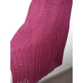 Beautiful Maroon Lined Crochet Dress - Size L