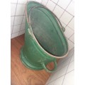 Large Vintage Metal Coal Ash Bucket - Coal Bucket
