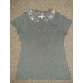 Beautiful Woolworths Twist Top with Sequin detail - Size 10 - 100% Cotton