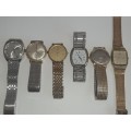 6 x Watches - For parts or restoration.  Including Cyma, Omega, Citizen