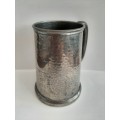 Pewter Beer Mug with Glass Bottom - Made in England