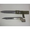 Chromed 303 Bayonet with Scabbard and Frog