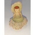 Tiny Vintage Doll with crochet clothes