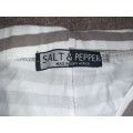 Salt & Pepper Striped leggings - Age 13-14