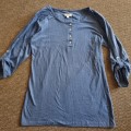 Beautiful Blue Poetry Long Sleeve Top - Size 12