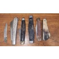 5 x Vintage Pocket Knives - For parts or restoration