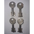 4 x Vintage Keys