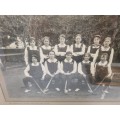 Vintage Black & White Photo - Girls Hockey Team - Middlebrook Studio, PE - In Wooden Frame