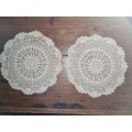 2 x Beautiful Finely Crochet Doilies