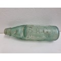 Vintage M.W.F. Hope & Co. Ltd Sheffield Glass Bottle with marble