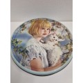 Vintage Three Rings Tin - Girl and Cat