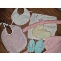 Vintage Baby Lot - Incl. Knitted Jersey, 6 Booties, etc.