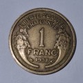 France - 1938 1 Franc coin