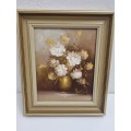 Beautiful Framed Painting of Flowers