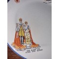 Vintage King and Queen Coronation Plate - Made in England - Diameter - 16.5cm