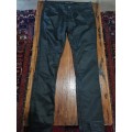 Leather Look Pants - Size 34