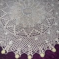 Beautiful Vintage Beaded Crochet Doily - Diameter - 24cm