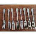 8 x Vintage EPNS Cake Forks - Various