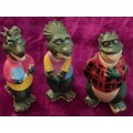 3 x Vintage Disney Dinosaur Figurines