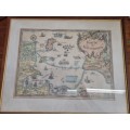 Vintage Framed Nautical Map - Karte des Notenmeeres