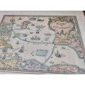 Vintage Framed Nautical Map - Karte des Notenmeeres
