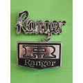 2 x Vintage Metal Car Badges - Ford Ranger
