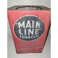 Large Vintage Main Line Tobacco Tin - 10LBS - 10 Pond - No Lid - See pictures