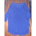 Beautiful Blue Slick Top - Size M