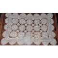 Beautiful Finely Crochet Doily - 50cm x 34cm