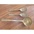 3 x Beautiful Vintage Brass Spoons