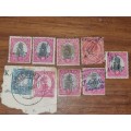 9 x Old SA Stamps