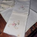 6 x Vintage Embroidered Napkins