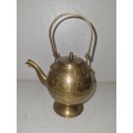 Brass Miniature Kettle with lid - Height - 16cm
