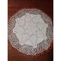 Beautiful Doily with Beaded detail - Diameter - 32cm