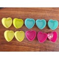 10 x Miniature Heart Shaped Silicone Moulds