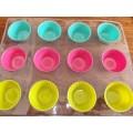 12 x Miniature Round Silicone Moulds