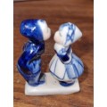 Miniature Delft Man and Woman - Holland - 5.2cm