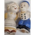 Vintage Salt and Pepper Set - Man and Woman