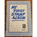 Vintage Stamp Album with 185 international stamps