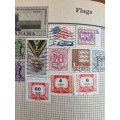 Vintage Stamp Album with 185 international stamps