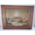 Vintage Painting with wooden frame