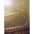 Vintage Painting with wooden frame