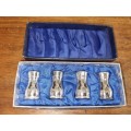 Vintage Silver Plated Salt and Pepper sets in original box - Louis Plate
