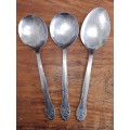 3 x Large Stainless Steel Serving Spoons